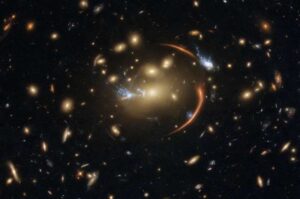 Hubble Captures a Dormant Galaxy Through a Cosmic Lens